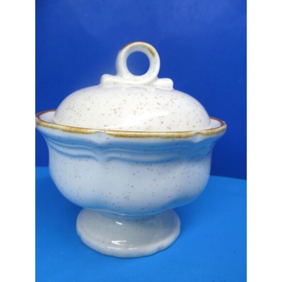 Mikasa Garden Club Covered Pedestal Sugar Bowl Excellent - Picture 11 of 11